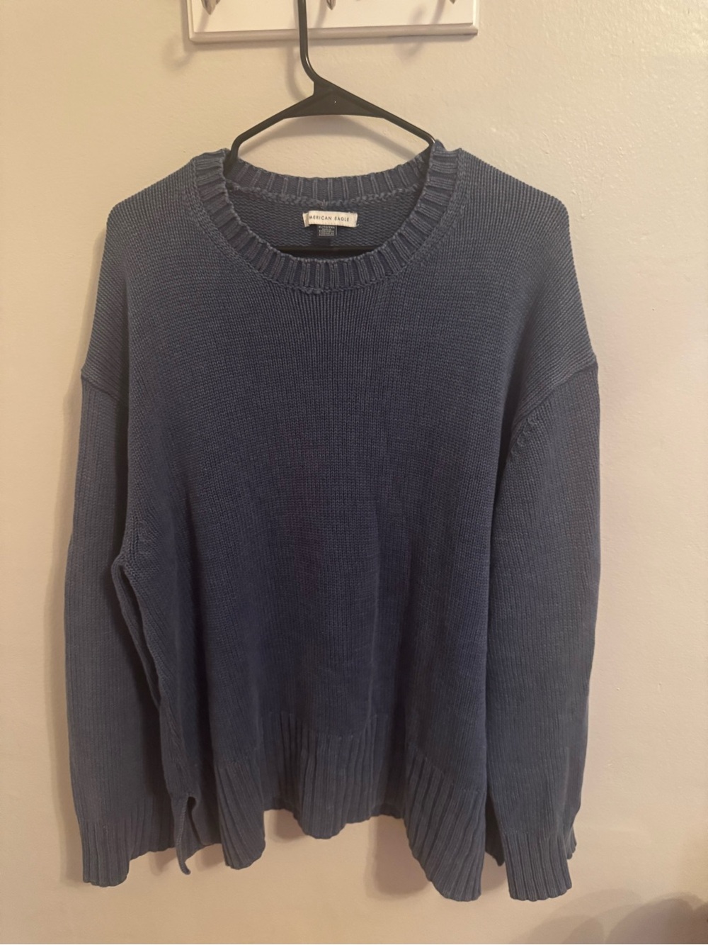 American Eagle Outfitters Women’s Crewneck Sweater - Blue XL baggy feel